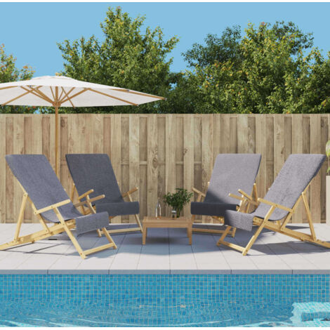 Beach Towels 4 pcs Anthracite 60x135 cm Fabric 400 GSM vidaXL