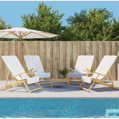 Beach Towels 4 pcs White 60x135 cm Fabric 400 GSM vidaXL