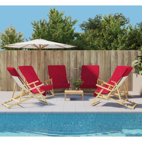 Beach Towels 6 pcs Burgundy 60x135 cm Fabric 400 GSM vidaXL