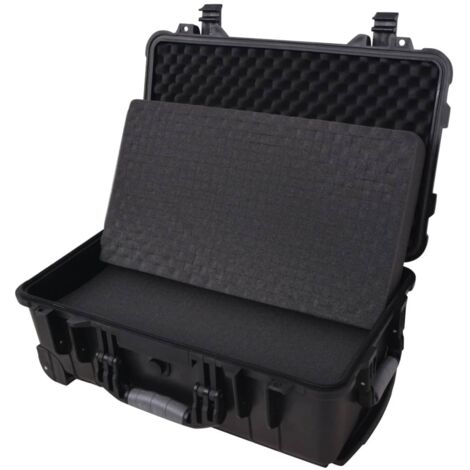Wheel-equipped Tool/Equipment Case with Pick & Pluck Foam Inside vidaXL