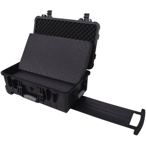 Wheel-equipped Tool/Equipment Case with Pick & Pluck Foam Inside vidaXL