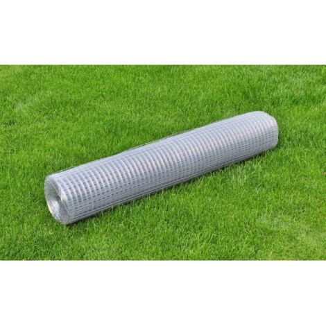Chicken Wire Fence Galvanised Steel 10x1 m Silver vidaXL