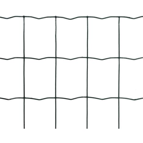 Euro Fence Steel 25x1.0 m Green vidaXL