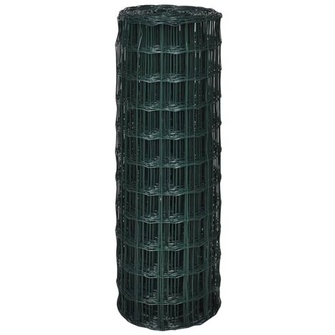 Euro Fence Steel 25x1.0 m Green vidaXL