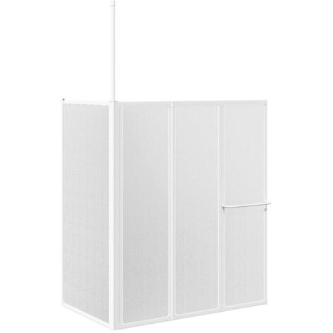 Shower Bath Screen Wall L Shape 70 x 120 x 137 cm 4 Panels Foldable vidaXL