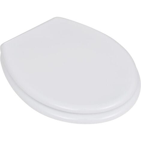 WC Toilet Seat MDF Lid Simple Design White vidaXL