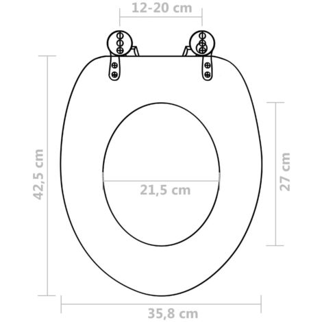 WC Toilet Seat MDF Lid Simple Design White vidaXL