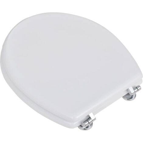 WC Toilet Seat MDF Lid Simple Design White vidaXL
