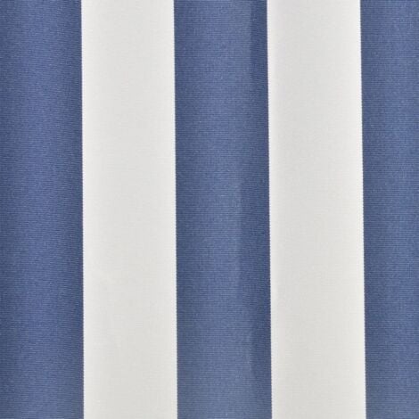 Awning Top Sunshade Canvas Blue & White 3 x 2.5 m (Frame Not Included) vidaXL