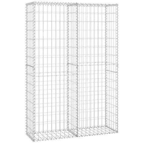 Gabion Basket with Lids Galvanised Wire 150 x 100 x 30 cm vidaXL