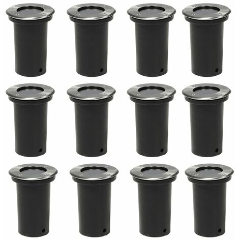 Outdoor Ground Lights 12 pcs Round vidaXL