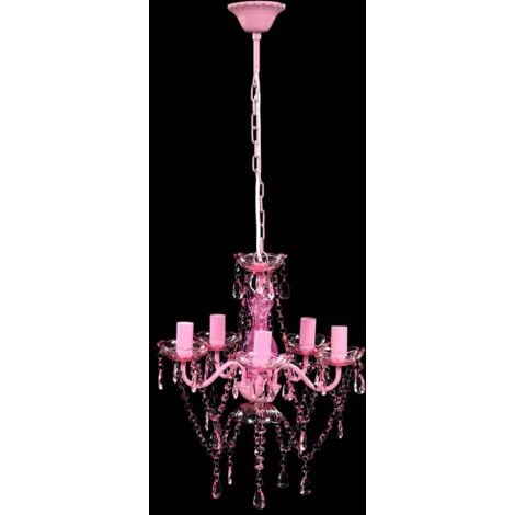 Crystal Light 5 Bulbs Pink vidaXL