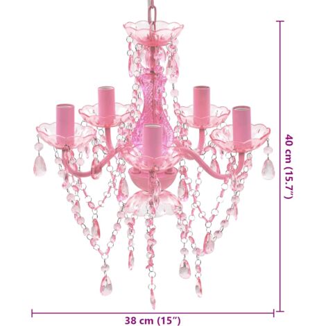 Crystal Light 5 Bulbs Pink vidaXL