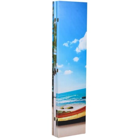 Folding Room Divider 200x170 cm Beach vidaXL