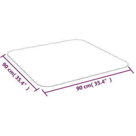 Floor Mat For Laminate or Carpet 90 cm x 90 cm vidaXL