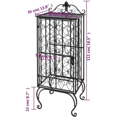 Wine Rack for 28 Bottles Metal vidaXL