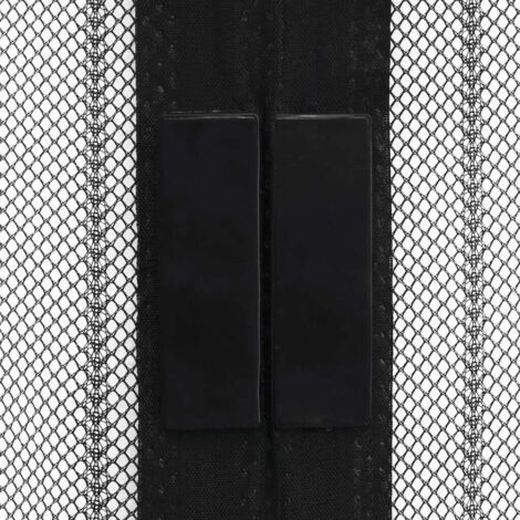 Insect Door Curtain 210 x 100 cm 2 pcs Magnet Black vidaXL