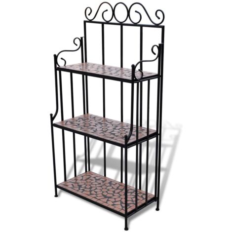 Plant Stand Plant Display Terracotta Colour Mosaic Pattern vidaXL