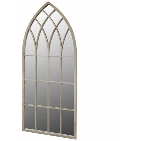 Iron Gothic Rustic Arch Garden Mirror Outdoor Vintage Romance Glass Wall Large