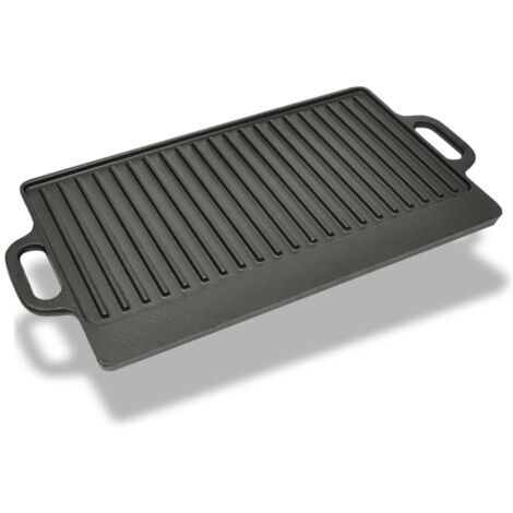 Grill Platter Cast Iron Reversible 50x23 cm vidaXL