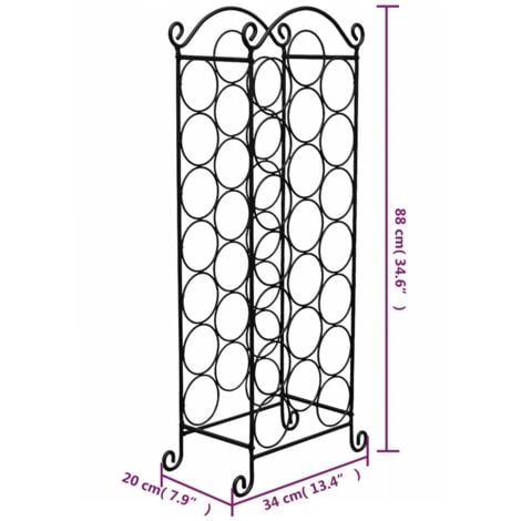 Wine Rack for 21 Bottles Metal vidaXL