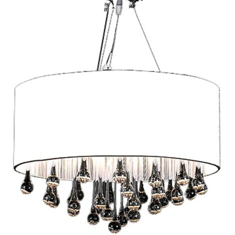 Chandelier with 85 Crystals White - White