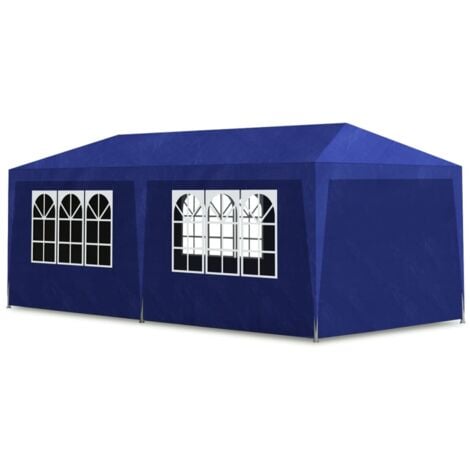 vidaXL Party Tent 3x3m Blue Outdoor Garden Gazebo Marquee Canopy Shelter Shade 