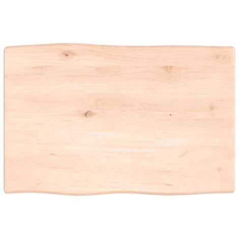Table Top 60x40x2 cm Untreated Solid Wood Oak Live Edge vidaXL