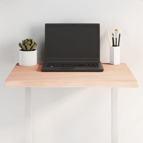 Table Top 60x60x2 cm Untreated Solid Wood Oak Live Edge vidaXL