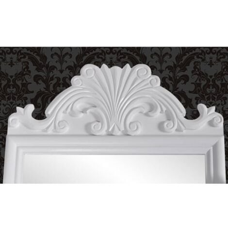 Vanity Makeup Table with Rectangular Swing Mirror MDF vidaXL