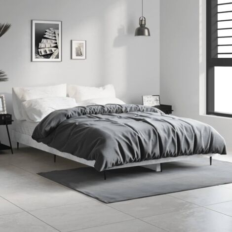 Bed Frame without Mattress Concrete Grey 120x190 cm Small Double vidaXL (1/5)