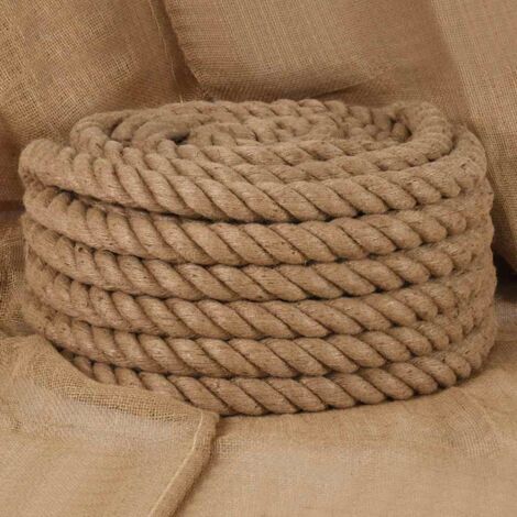 Jute Rope 10 m Long 40 mm Thick vidaXL