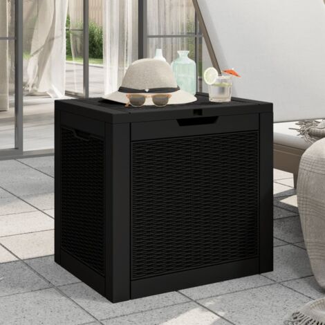 Garden Storage Box Black 55.5x43x53 cm Polypropylene vidaXL (1/5)