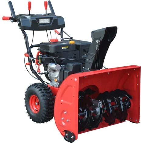 vidaXL Two-Stage Snow Blower Electric/Manual Start 11 HP 302 cc - Red
