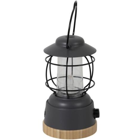 LED Lantern Sloane Anthracite and Brown Bo-Camp