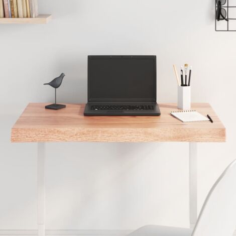 Table Top Light Brown 80x40x(2-6) cm Treated Solid Wood Live Edge vidaXL