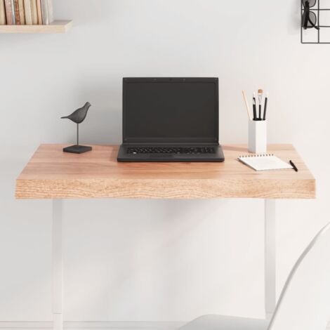 Table Top Light Brown 80x60x(2-6) cm Treated Solid Wood Live Edge vidaXL