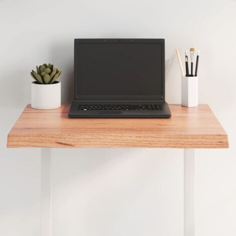 Table Top Light Brown 60x50x(2-4) cm Treated Solid Wood Live Edge vidaXL