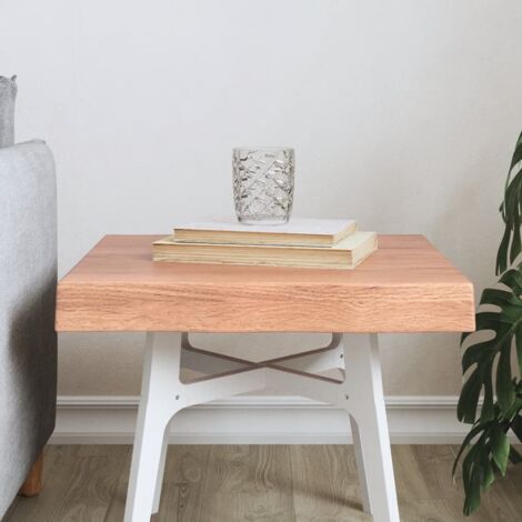 Table Top Light Brown 40x40x(2-6) cm Treated Solid Wood Live Edge vidaXL