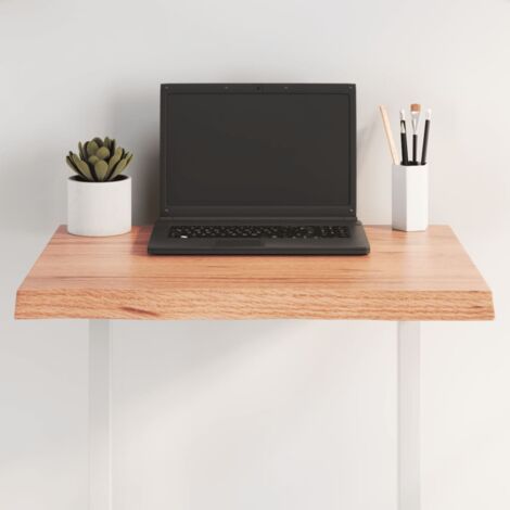 Table Top Light Brown 60x60x(2-4) cm Treated Solid Wood Live Edge vidaXL