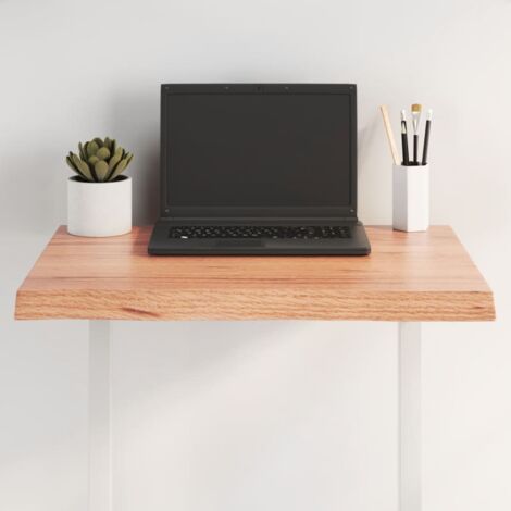 Table Top Light Brown 60x40x(2-4) cm Treated Solid Wood Live Edge vidaXL