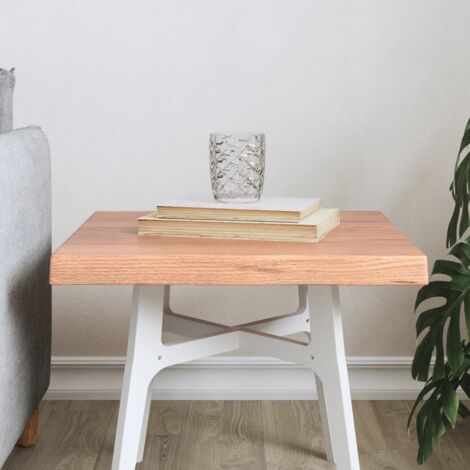Table Top Light Brown 40x40x(2-4) cm Treated Solid Wood Live Edge vidaXL