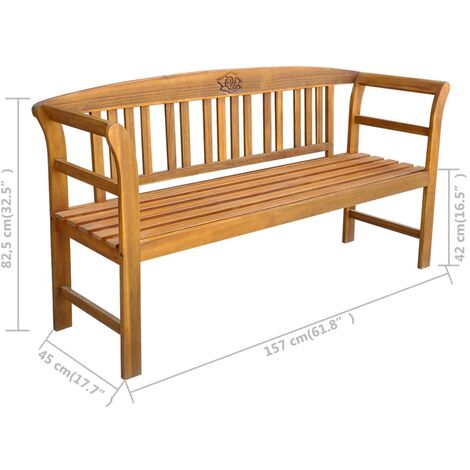 Garden Bench 157 cm Solid Acacia Wood vidaXL