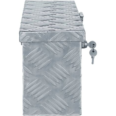 Aluminium Box 48.5x14x20 cm Silver vidaXL