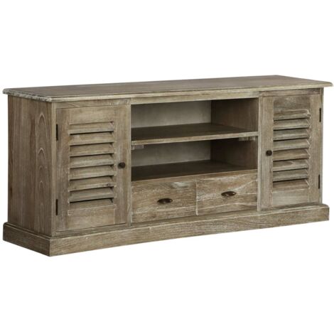 TV Cabinet Solid Mindi Wood 145x35x60 cm vidaXL (1/5)