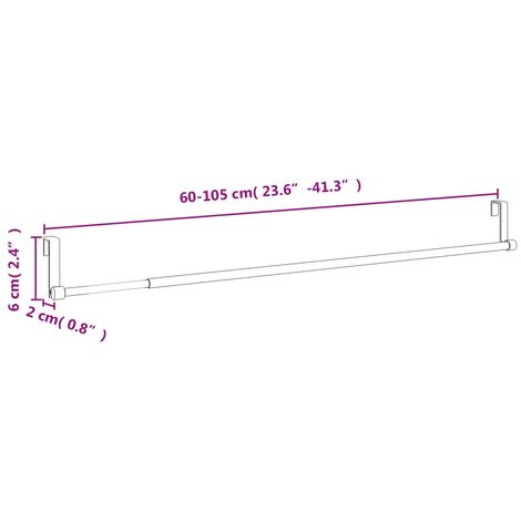 Curtain Rails 2 pcs White and Silver 60-105 cm Aluminium vidaXL