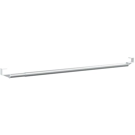 Curtain Rails 2 pcs White and Silver 40-60 cm Aluminium vidaXL