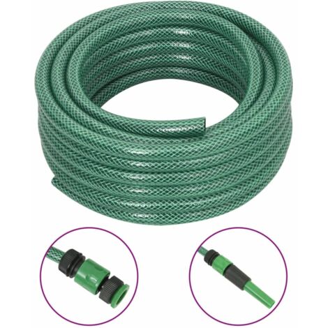 Garden Hose with Fitting Set Green 0.5" 50 m PVC vidaXL