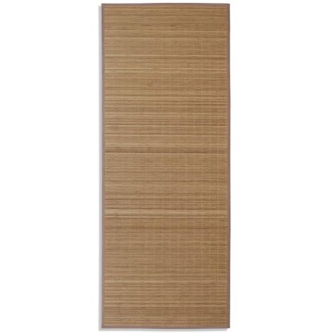 Rectangular Brown Bamboo Rug 80 x 200 cm vidaXL