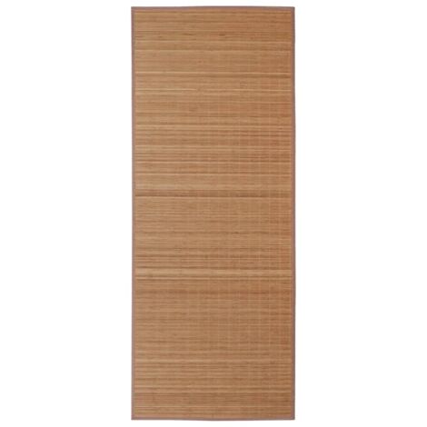 Rectangular Brown Bamboo Rug 80 x 300 cm vidaXL